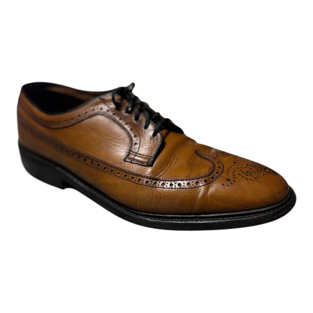 British Walkers Chestnut Brown Leather Wingtip Oxford Size 12 Men's Wingtip Shoe